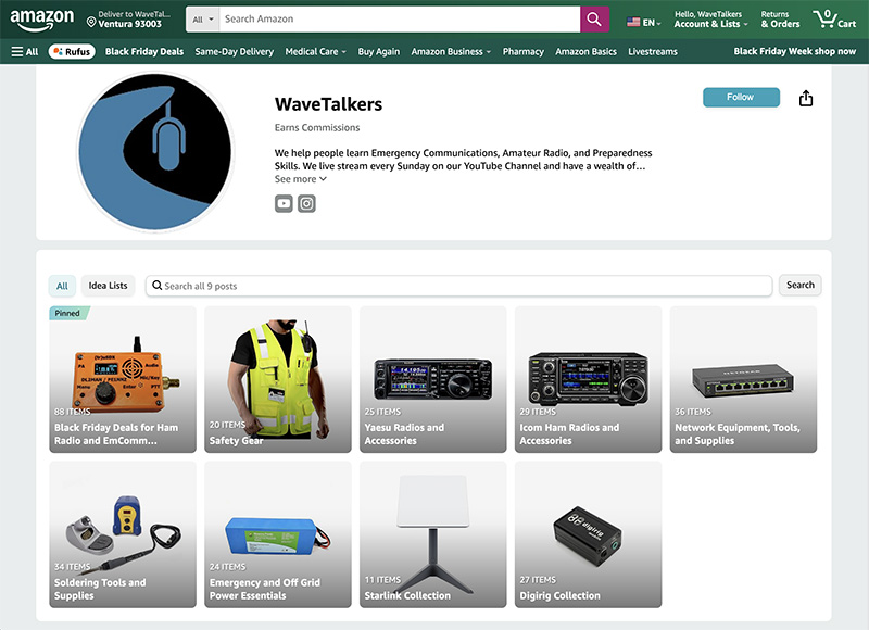 WaveTalkers Amazon Shop
